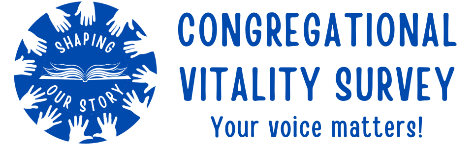 congregational vitality survey banner, blue on white